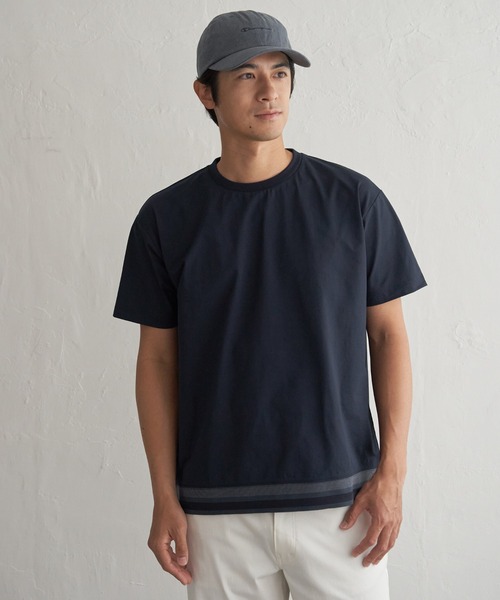 ikka（イッカ） tシャツ 冷感DRYジョーゼットリブTシャツ メンズ