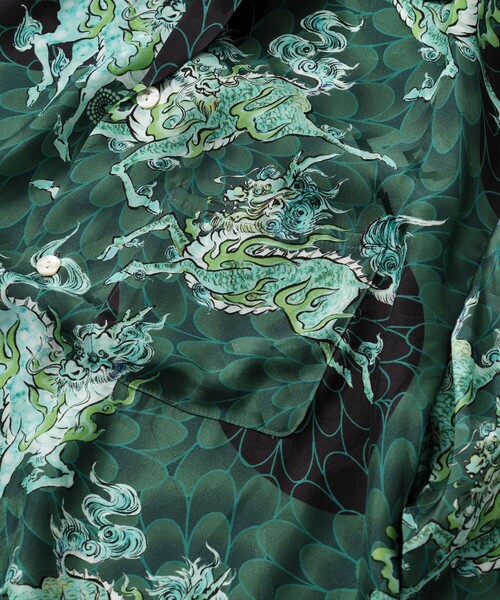 アロハシャツ シャツ 「NIPOALOHA/二ポアロハ」SILK CUPRO SHORT SLEEVE ALOHA SHIRT メンズの画像