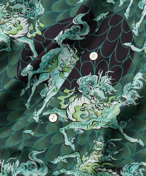 アロハシャツ シャツ 「NIPOALOHA/二ポアロハ」SILK CUPRO SHORT SLEEVE ALOHA SHIRT メンズの画像