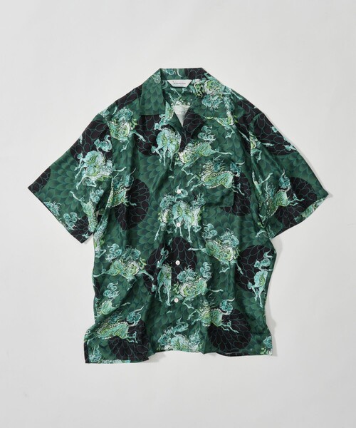 アロハシャツ シャツ 「NIPOALOHA/二ポアロハ」SILK CUPRO SHORT SLEEVE ALOHA SHIRT メンズの画像