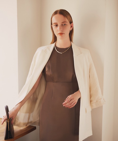 「Leja」 ノースリーブワンピース MEDIUM ブラウン レディース_画像3