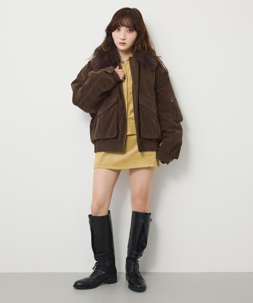 SLY（スライ） ブラウス シャツ 半袖 CORDUROY SKIPPER SH
