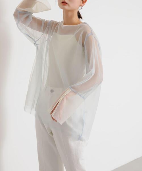 「SENSE OF PLACE by URBAN RESEARCH」 長袖ブラウス ONE グレー レディース_画像2