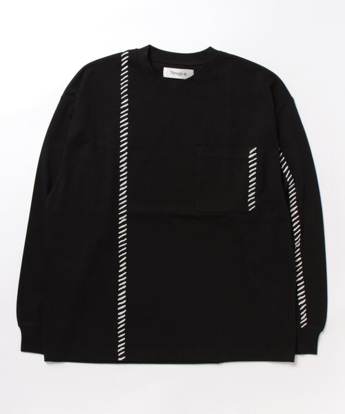 「Lui's」 「neucon」長袖Tシャツ 1 ブラック メンズ_画像6