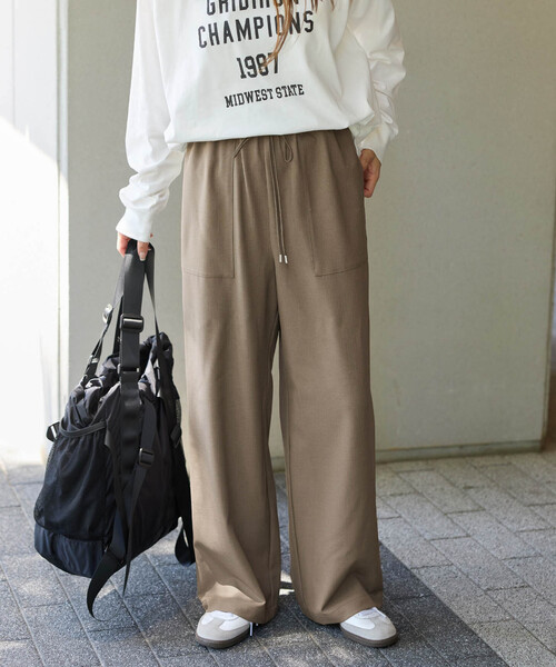 「JOURNAL STANDARD relume」 イージーパンツ 36 ブラック レディース_画像2