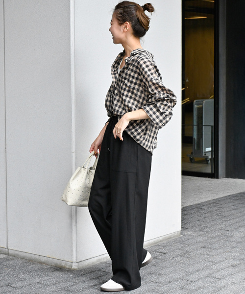 「JOURNAL STANDARD relume」 イージーパンツ 36 ブラック レディース_画像6