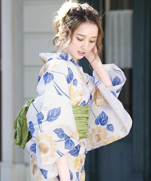 bonheur saisons（ボヌールセゾン） 浴衣 浴衣3点セット （浴衣＋帯＋ 