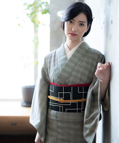 KIMONOMACHI 着物 オリジナル 洗える 木綿着物 単品 レディース