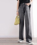 ワイドパンツ ジーンズ デニム デニムパンツ ...の詳細画像3