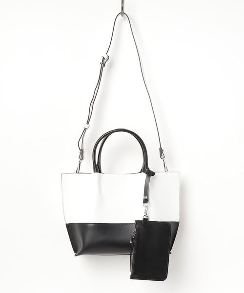 トートバッグ GIANNI CHIARINI: 「TWENTY」 バイカラー トートバッグ レディース メンズ