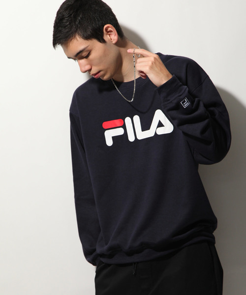 FILA トレーナー スウェット 「FILA」 デカ ロゴ プリント 裏