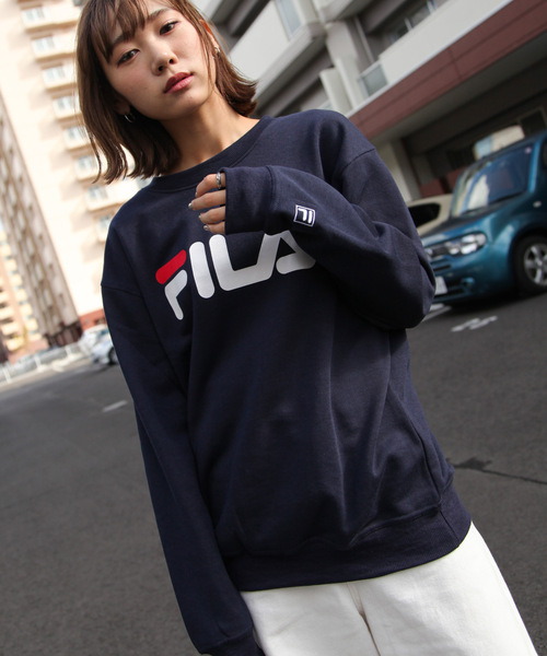 FILA - リーアノン　スウェット　トレーナー FILA トレーナー スウェット 「FILA」 デカ ロゴ プリント 裏