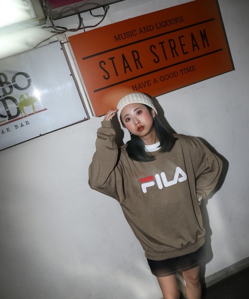 FILA トレーナー スウェット 「FILA」 デカ ロゴ プリント 裏