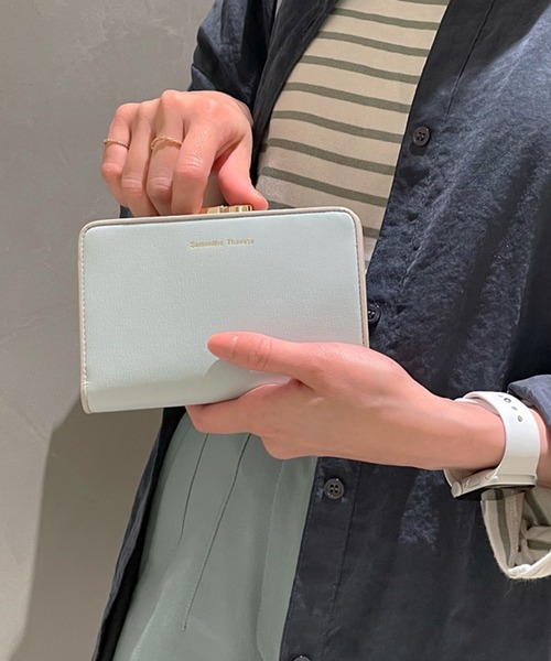 Samantha Thavasa 財布 シンプルバイカラー口金折財布