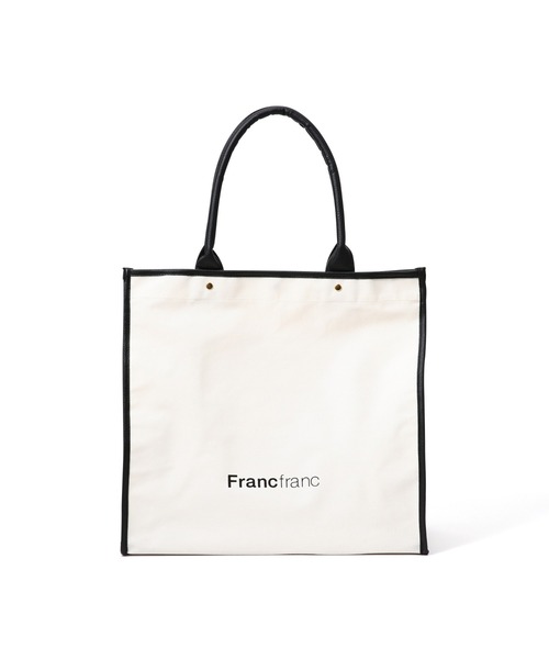 Francfranc トートバッグ ロゴ パイピング L レディース
