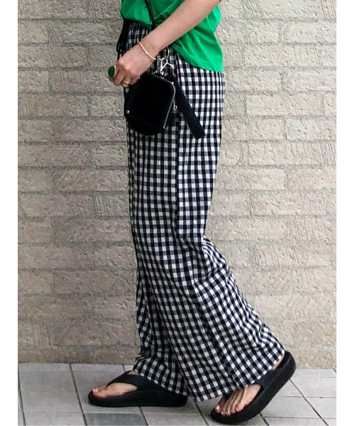 パンツ Ginghamcheck wide pants / ギンガムチェックワイドパンツ パンツ Ginghamcheck wide pants / ギンガムチェックワイドパンツ