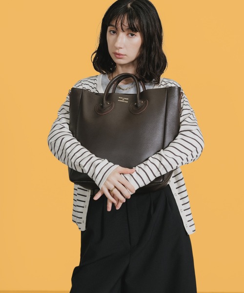 YOUNG&OLSEN　FRAMeWORK　別注　レザー　トートバッグ　シボ革 YOUNG&OLSEN The DRYGOODS STORE（ヤングアンドオルセン） トート