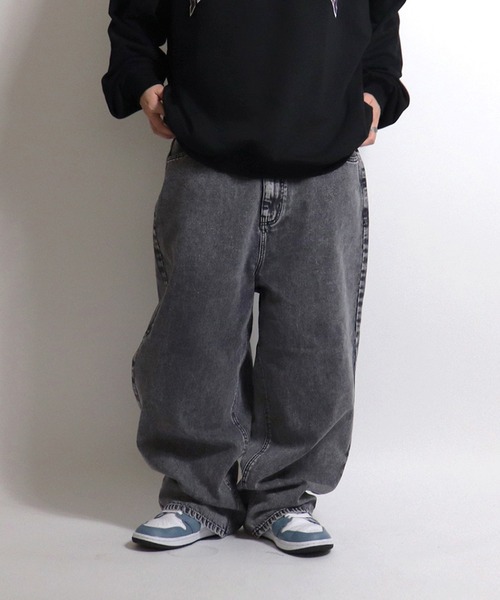 ワイドパンツ ジーンズ ILL'S / イルズ ケミカルウォッシュワイド