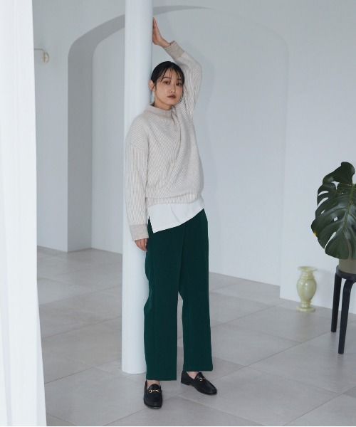 【国内発送】HERMES ストレートパンツ センタープレス パンツ 国内発送】HERMES ストレートパンツ センタープレス パンツ ボトムス