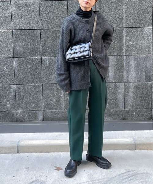 HERMES-PARIS 38サイズ　センタープレスハイウエストテーラードパンツ HERMES-PARIS 38サイズ センタープレスハイウエストテーラードパンツ