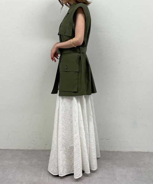 スカート ペイズリーレーススカート 