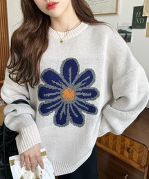 moment+ ニット セーター 「累計販売枚数2万枚突破！」5Gフラワー