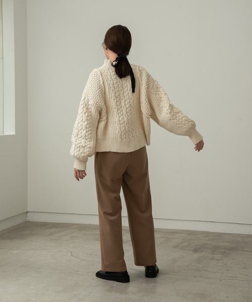 Amiur（エミレ） ニット セーター cable mix volume knit / ケーブル