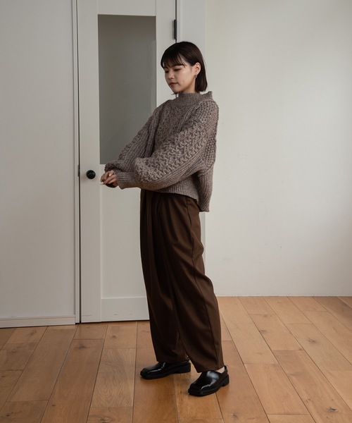 Amiur（エミレ） ニット セーター cable mix volume knit / ケーブル