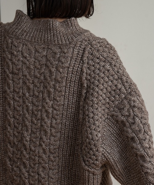 Amiur（エミレ） ニット セーター cable mix volume knit / ケーブル