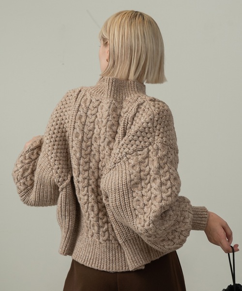 Amiur（エミレ） ニット セーター cable mix volume knit / ケーブル