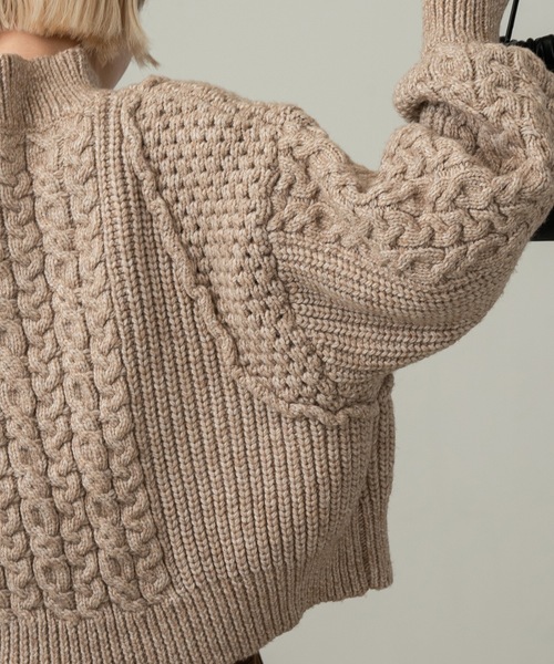 Amiur（エミレ） ニット セーター cable mix volume knit / ケーブル
