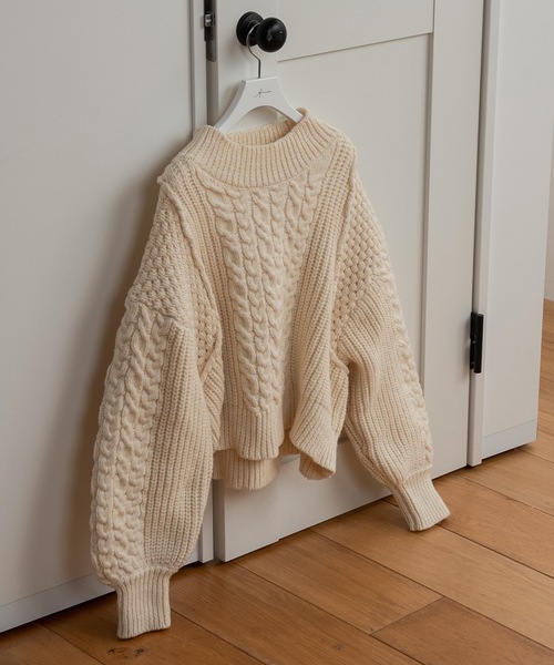 Amiur（エミレ） ニット セーター cable mix volume knit / ケーブル