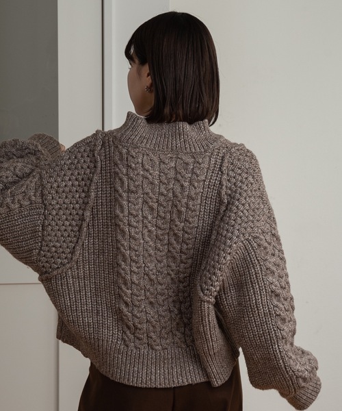 Amiur（エミレ） ニット セーター cable mix volume knit / ケーブル