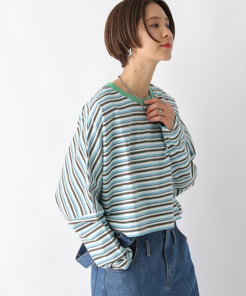 LEPSIM tシャツ マルチボーダープルオーバー 987201 レディース