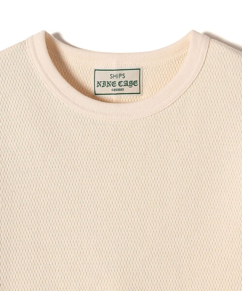 SHIPS tシャツ NINE CASE:「洗濯機可能」ワッフル TEE