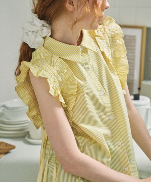 ブラウス シャツ 「 ZOZOTOWN限定 」drawstring ribbon shirt/ドロストリボンブラウス レディース ブラウス シャツ 「 ZOZOTOWN限定 」drawstring ribbon shirt