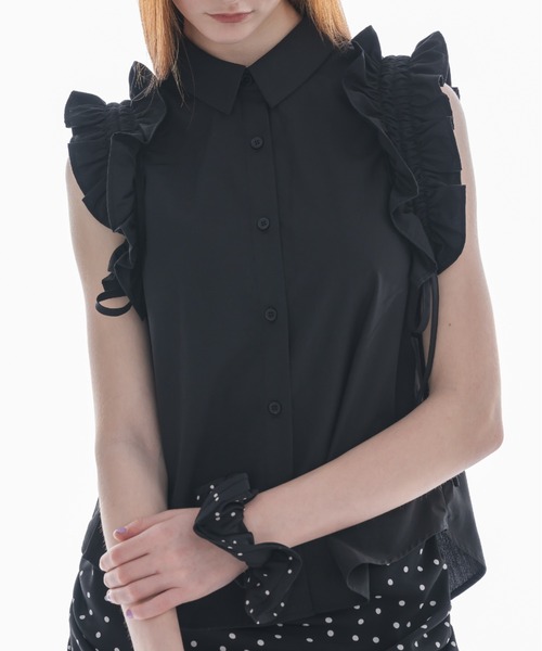 ブラウス シャツ 「 ZOZOTOWN限定 」drawstring ribbon shirt/ドロストリボンブラウス レディース ブラウス シャツ 「 ZOZOTOWN限定 」drawstring ribbon shirt