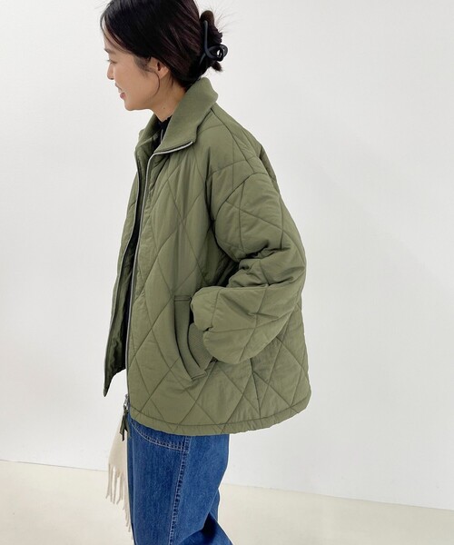 祝開店！大放出セール開催中 fredy emue リブ衿キルティングブルゾン アウター ブルゾン ジャケット・アウター