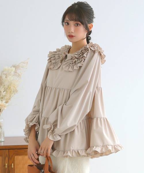 MERAKI（ファッション） ブラウス シャツ フリルカラー