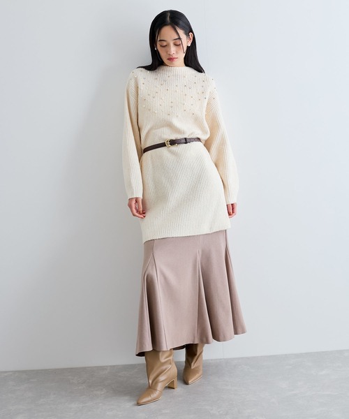 （K07660） ST.JOHN セントジョン　ニット　ワンピース　4　ビジュー K07660） ST.JOHN セントジョン ニット ワンピース 4 ビジュー
