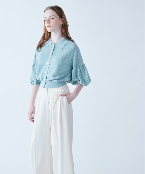 ポロシャツ ポロ ボーダーニットポロ レディース セール】△Border Knit Polo / ボーダーニットポロ（ポロシャツ