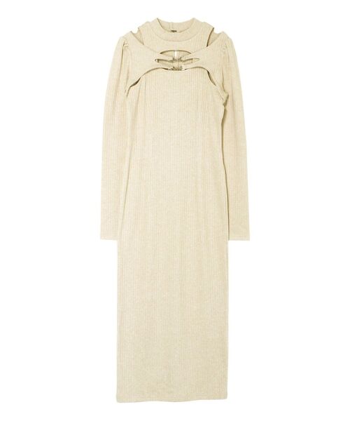 EATME（イートミー） ワンピース ベルテッドデコルテリブワンピース