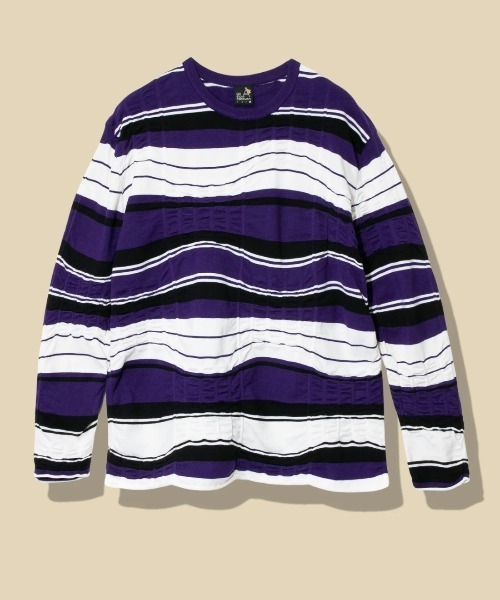 tシャツ 歪んだボーダーニット ロングスリーブ TEE メンズ レディース | go slow caravan | 03