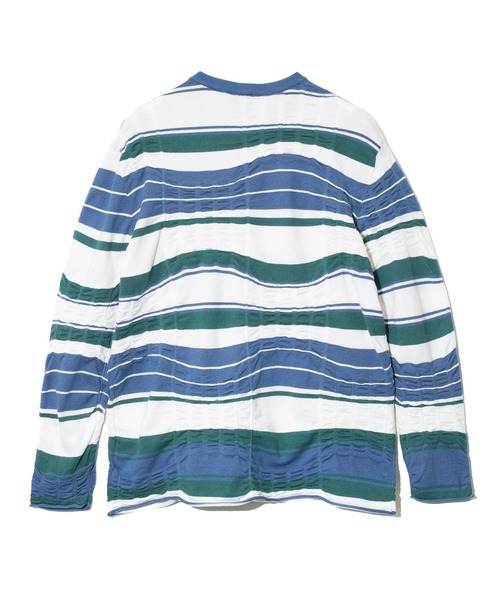 tシャツ 歪んだボーダーニット ロングスリーブ TEE メンズ レディース | go slow caravan | 14