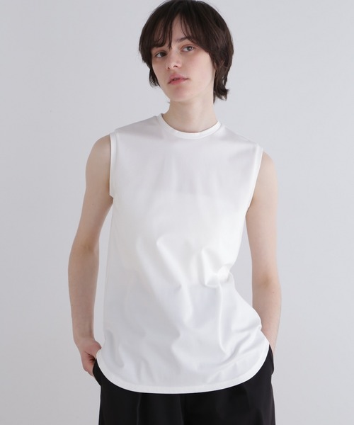 tシャツ シルキースムースノースリーブ レディース
