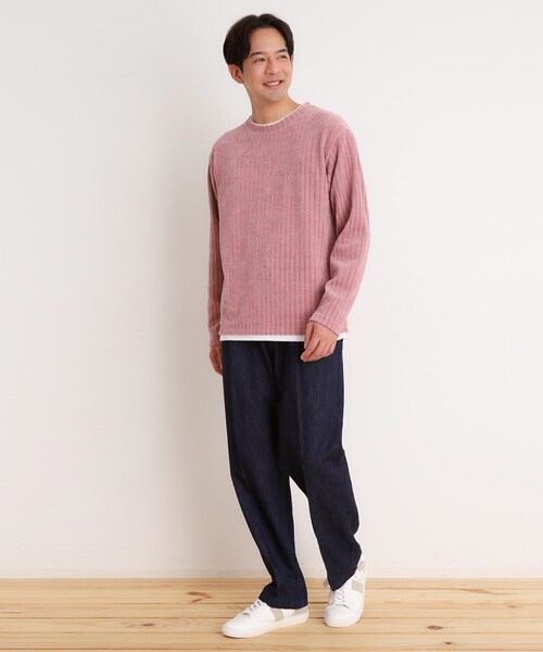 THE SHOP TK tシャツ シェニールケーブルプルオーバー 新色追加 メンズ