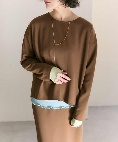 美品　SUMI STYLE  カットソー セール】《綿100％》カットトップス【SUM1 STYLE(スミスタイル