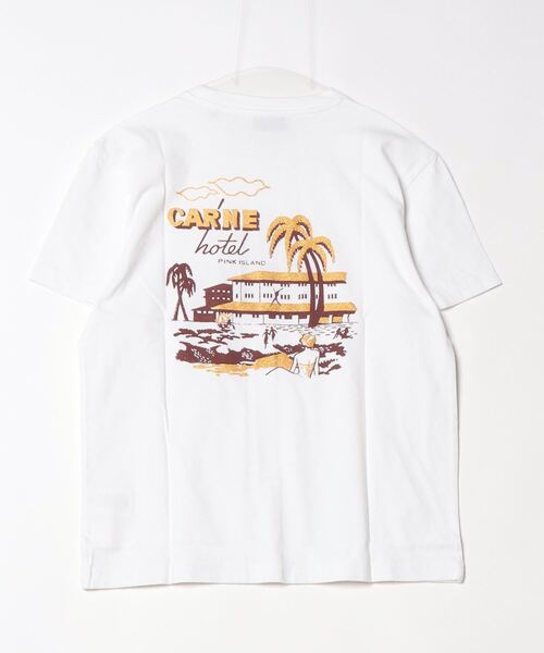 tシャツ (CARNE BOLLENTE)ピンクアイランドT レディース Carne Bollente tシャツ (CARNE BOLLENTE)ピンクアイランドT