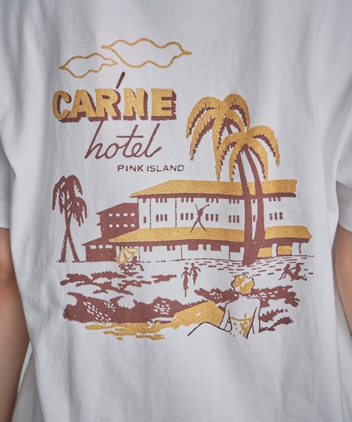 tシャツ (CARNE BOLLENTE)ピンクアイランドT レディース Carne Bollente tシャツ (CARNE BOLLENTE)ピンクアイランドT