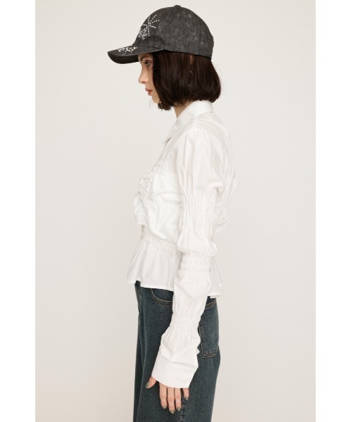 SLY ブラウス シャツ RANDOM SHIRRING TOPS ランダム